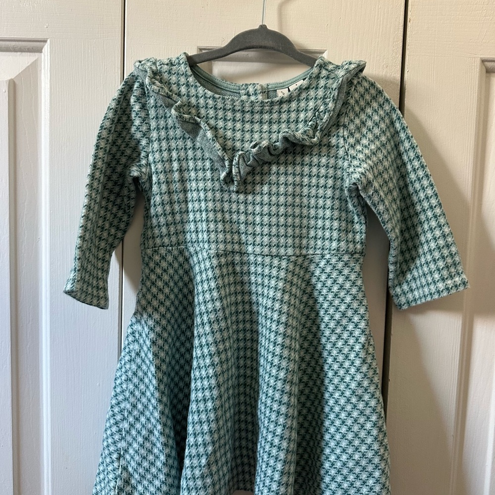 Janie and Jack Plaid Ruffle Jacquard Dress